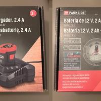 2 Kit Batteria e caricabatterie 12v Parkside Nuovi