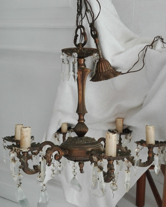 Lampadario vintage a gocce
