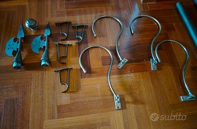 bastoni per tenda in ottone