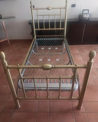 Due letti Singoli Vintage Anni '70 in Ottone 
