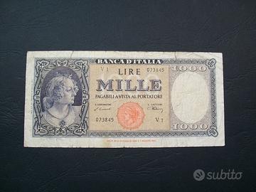 1000 lire TESTINA  23-03-1947 banconota rara