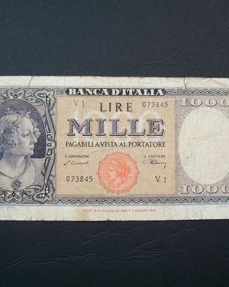 1000 lire TESTINA  23-03-1947 banconota rara