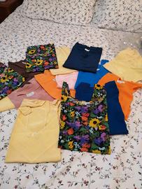 Canottiete e bluse fantasia e tinta unita nuove