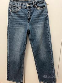Jeans a gamba ampia blu