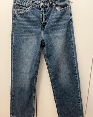 Jeans a gamba ampia blu