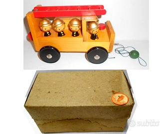 POMPIERI Camion GIOCO in LEGNO urss russia