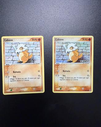 Pokemon cubone holo e comune specie delta 2006