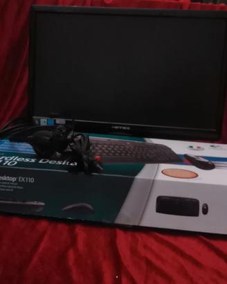 Monitor tastiera/mouse cuffie/microfono computer