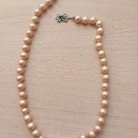 Collana perle naturali con gancio in argento 925