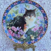 Piatto Cats and Flowers, Danbury Mint 4