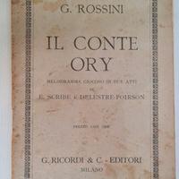 IL CONTE ORY - G. ROSSINI G. RICORDI & C. EDITORI