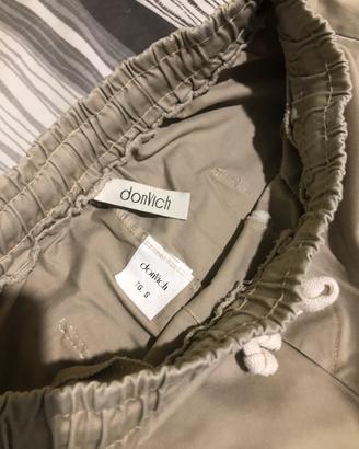 Pantaloni in cotone con elastico in vita