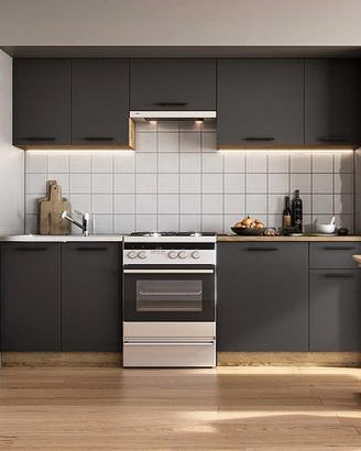 CUCINA MODERNA 240 COMPONIBILE ANTRACITE WALLIS
