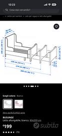 Letto ikea busunge allungabile