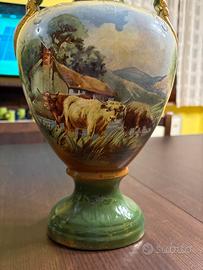 Vaso antico inzio 900– ceramica decorata – h 34 cm