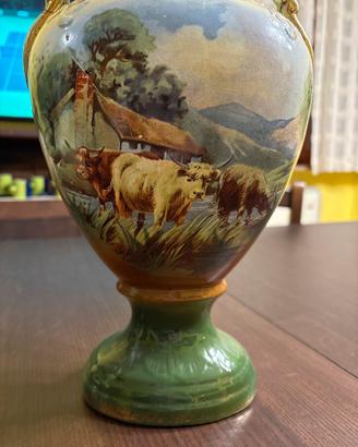 Vaso antico inzio 900– ceramica decorata – h 34 cm