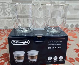 Set di due Bicchieri cappuccino De Longhi NUOVI