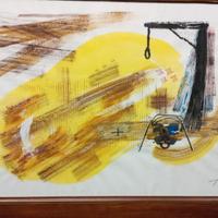 ANTONI TAPIES OPERA FIRMATA IN CORNICE 80X60