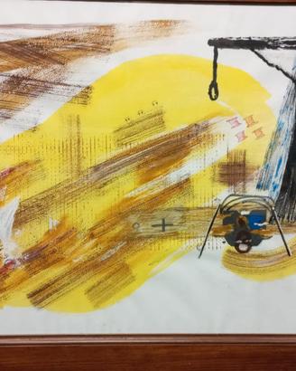 ANTONI TAPIES OPERA FIRMATA IN CORNICE 80X60
