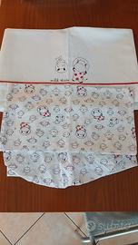 set/parure 3 pz navicella/culla 
