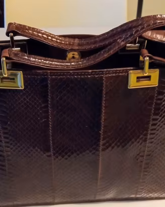 Borsa a mano in pitone Vintage