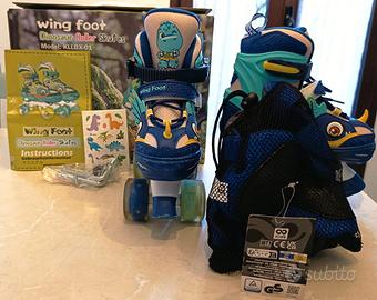 PATTINI WING FOOT DINOSAUR + SET PROTEZIONI