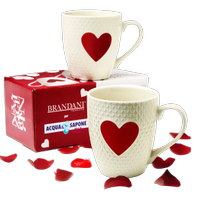 Due tazze love in porcellana Brandani 360 ml
