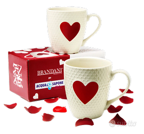 Due tazze love in porcellana Brandani 360 ml