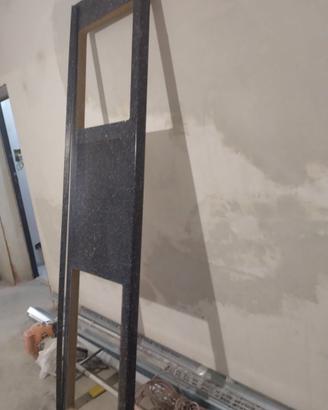 Top cucina finto marmo nero 240cm