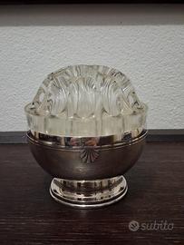 Rana portafiori cristallo argento placcato vintage