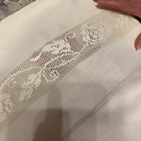 Lenzuola 100% tela di lino ricamato tutto a mano