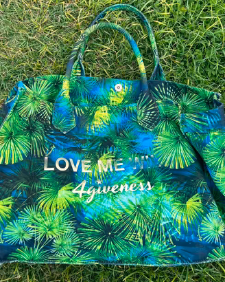 Borsa mare a fantasia verde 4giveness