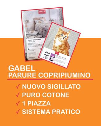 (NUOVO SIGILLATO) PARURE COPRIPIUMINO GABEL