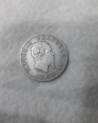 1 LIRA argento- 1863-