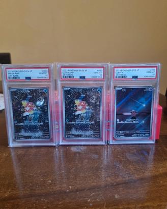 lotto 3 gradate psa10  due magikarp 080/113 e cle,