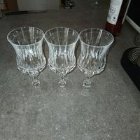 3 bicchieri da acqua finemente decorati