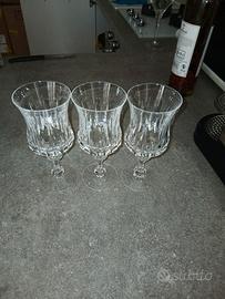 3 bicchieri da acqua finemente decorati