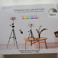 Luce ad anello con treppiede