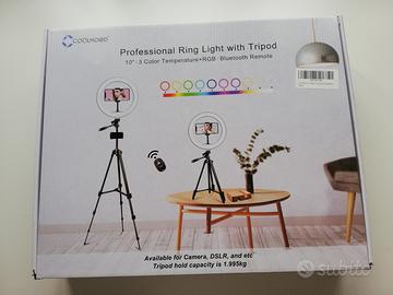 Luce ad anello con treppiede