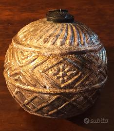 SFERA METALLICA DECORO ALBERO NATALIZIO.