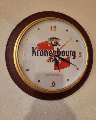 Orologio da parete Kronenbourg 1664 vintage