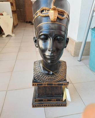 Busto Faraone Egiziano Nero e Oro