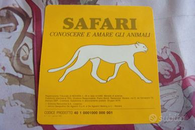 Set di 88 schede illustrate  tema Safari animali