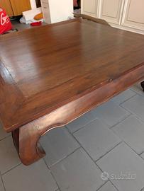 Tavolino basso da salotto in legno massello