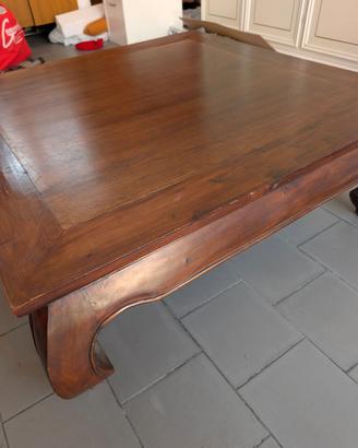 Tavolino basso da salotto in legno massello