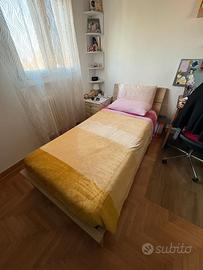 Letto singolo contenitore con materasso