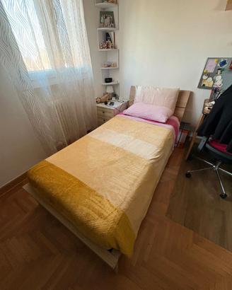 Letto singolo contenitore con materasso