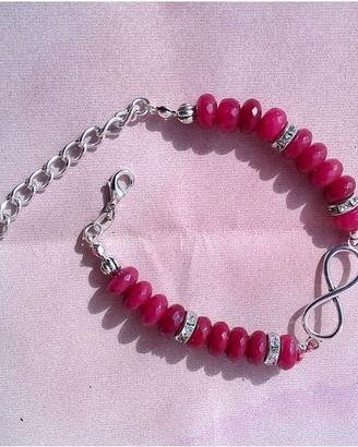 bracciale con pietre  sfaccettate radice di rubino