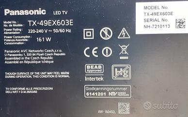 ricambi Panasonic 49", alimentazione, piedini, IR,