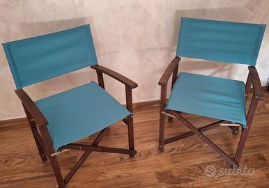 2 sedie da regista in legno